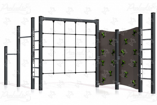 J1605-M Áreas de juegos juegos de equilibrio y de trepa estructuras para trepar imagen 3d