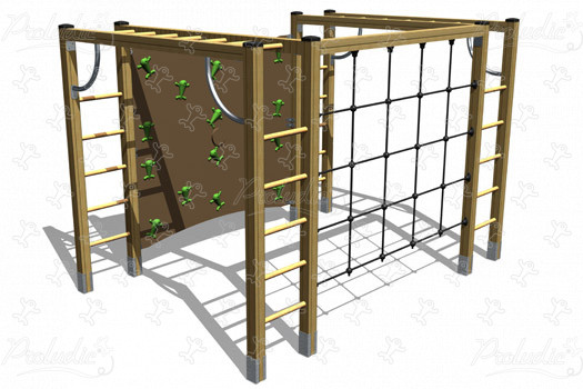 J1606 Áreas de juegos juegos de equilibrio y de trepa estructuras para trepar imagen 3d