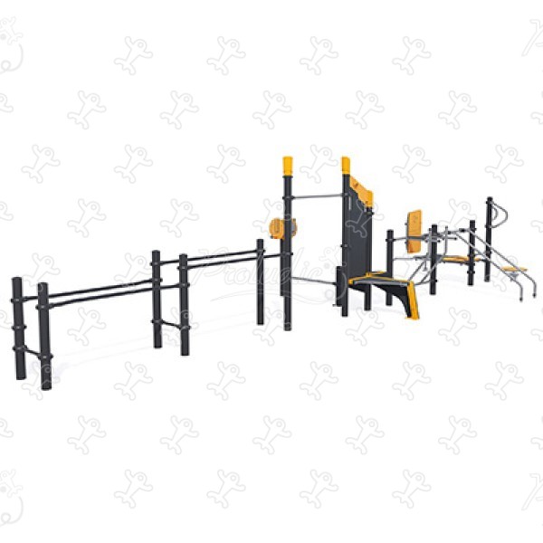 Estación lúdico-deportiva multigeneracional J37102® deporte y fitness acti’fun acti’fit imagen 3d