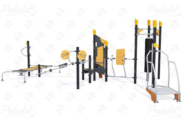 Estación lúdico-deportiva completa J37103® deporte y fitness acti’fun acti’fit imagen 3d