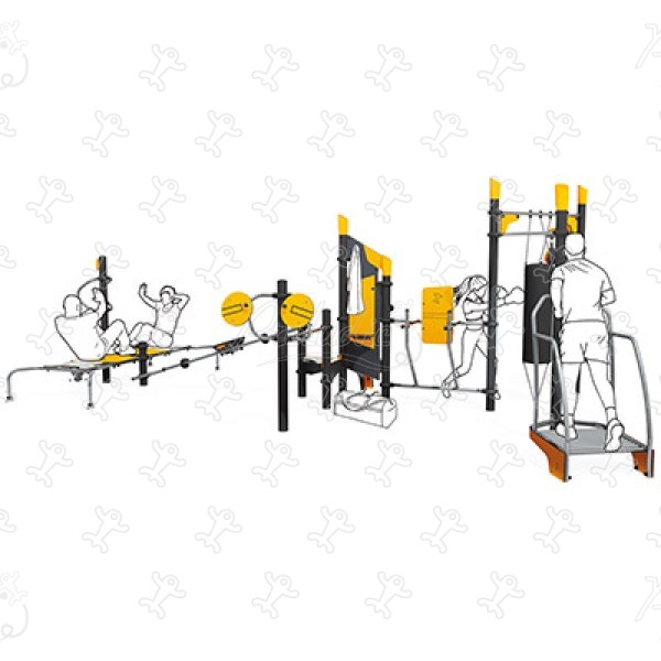 Estación lúdico-deportiva completa J37103® deporte y fitness acti’fun acti’fit imagen 3d