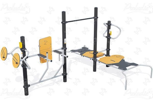 Estación lúdico-deportiva compacta para todos J37109® deporte y fitness acti’fun acti’fit imagen 3d