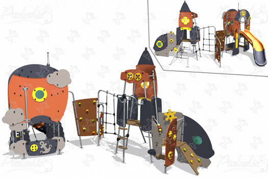 J4082 Áreas de juegos juegos temáticos metrópolis imagen 3d