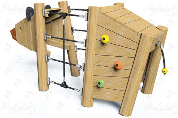 J49104® Áreas de juegos juegos en madera natural sostenible animales imagen 3d