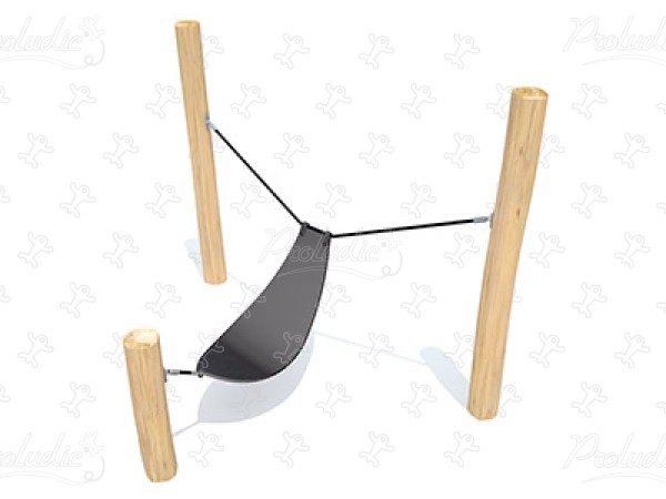 J4914® Áreas de juegos juegos en madera natural sostenible circuitos y juegos de escalada imagen 3d