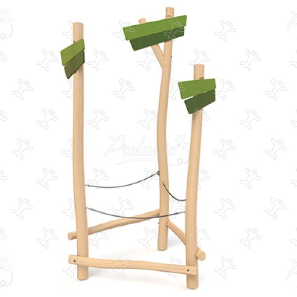 J49143® Áreas de juegos juegos en madera natural sostenible circuitos y juegos de escalada imagen 3d