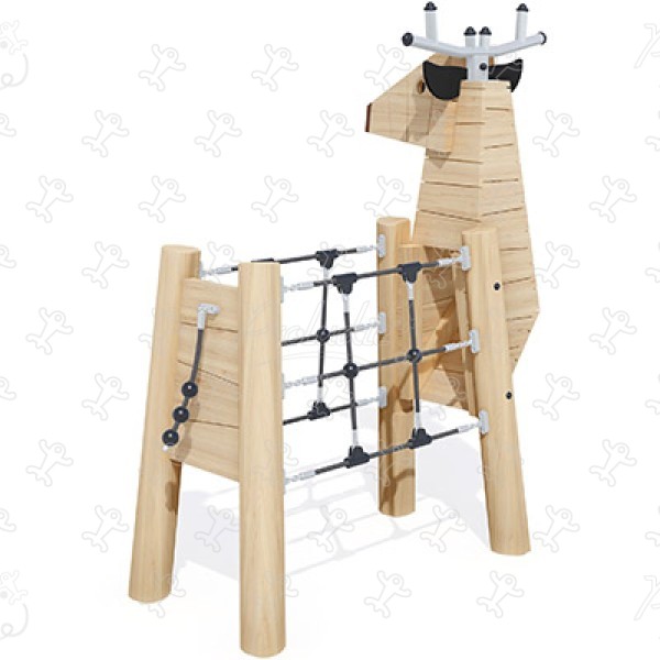 J49168® Áreas de juegos juegos en madera natural sostenible animales imagen 3d