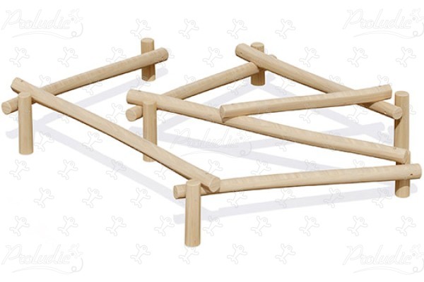 J49169 Áreas de juegos juegos en madera natural sostenible circuitos y juegos de escalada imagen 3d