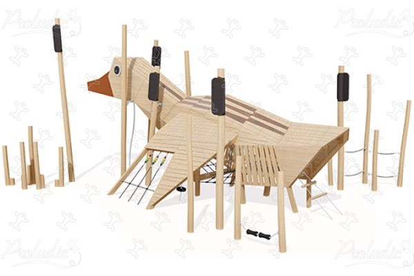 J49170® Áreas de juegos juegos en madera natural sostenible animales imagen 3d