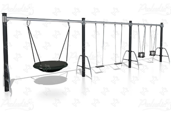 J493 Áreas de juegos juegos clásicos columpios imagen 3d