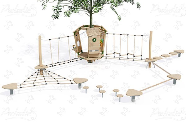 J49900® Áreas de juegos juegos en madera natural sostenible arborea play® imagen 3d
