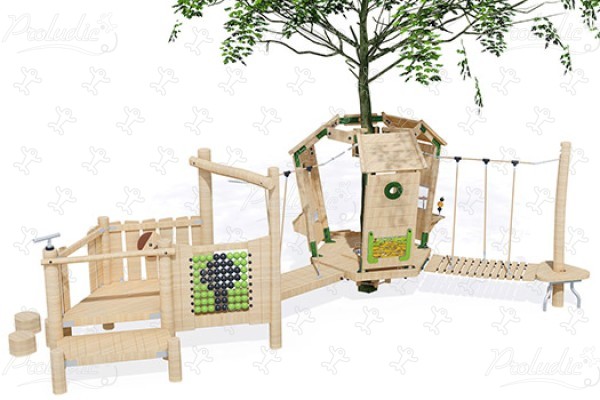 J49902® Áreas de juegos juegos en madera natural sostenible arborea play® imagen 3d