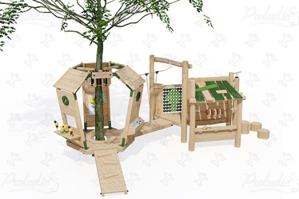 J49905® Áreas de juegos juegos en madera natural sostenible arborea play® imagen 3d