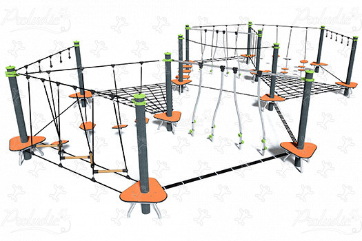 J5405-M Áreas de juegos juegos de equilibrio y de trepa circuitos imagen 3d