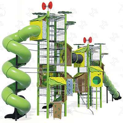 J56101 Áreas de juegos juegos combinados kanopé imagen 3d