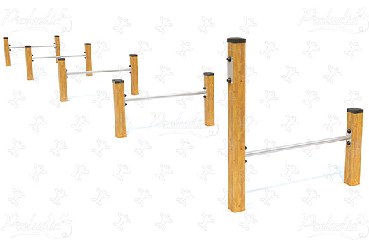 JPS12-J deporte y fitness acti’fun circuito de madera imagen 3d