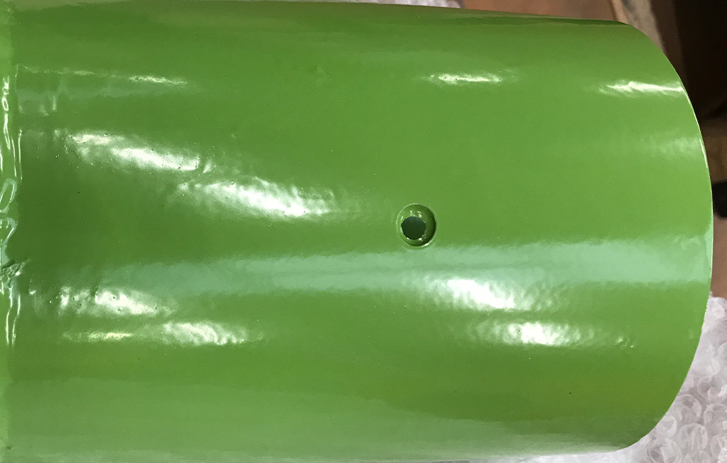 Los postes, de 125 mm de diámetro, y la pieza de unión