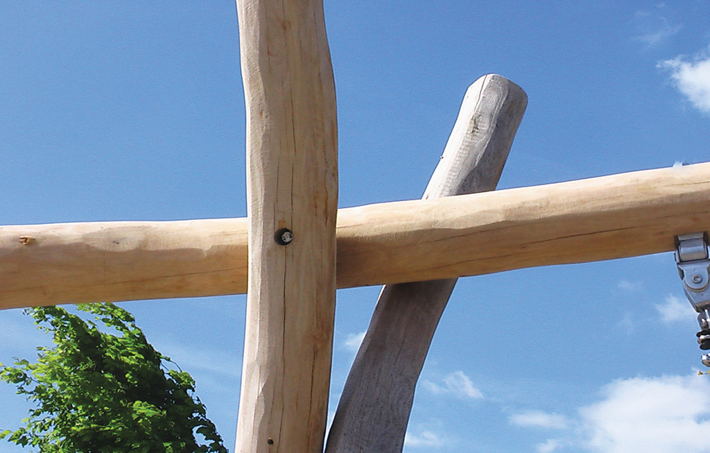 Los postes y la viga horizontal