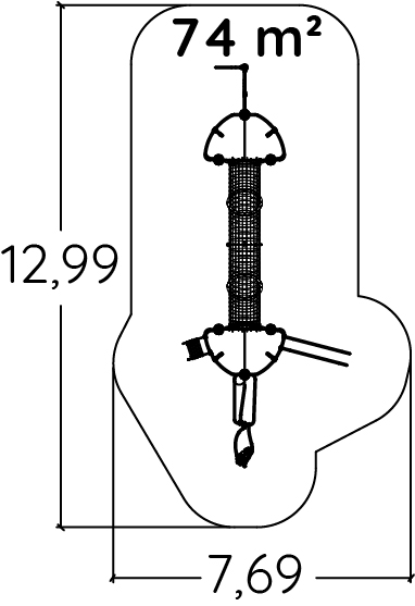 J2579-M Áreas de juegos juegos combinados ixo imagen vista superior