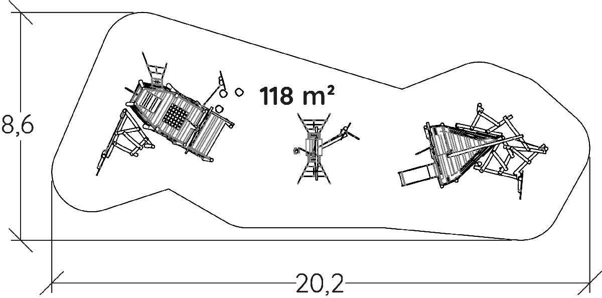 J49301® Áreas de juegos juegos en madera natural sostenible barcos y escenas marítimas imagen vista superior