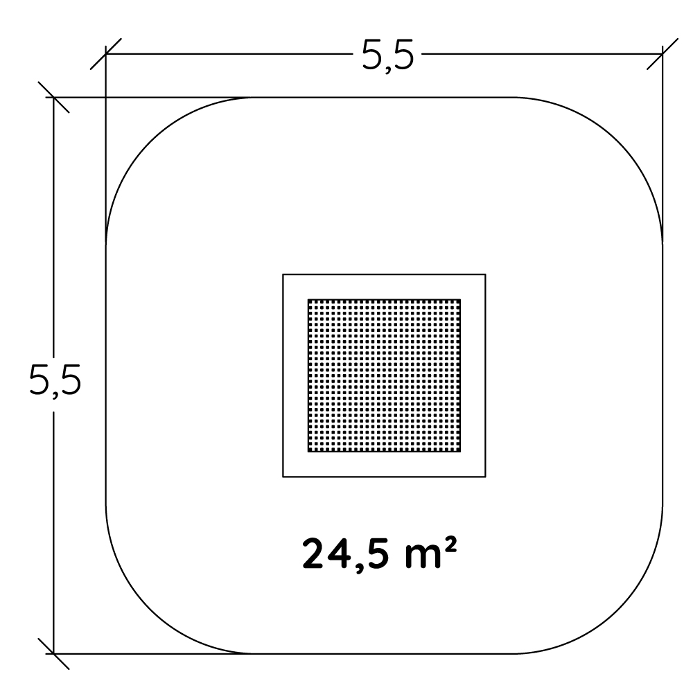 R34-ETP-500 Áreas de juegos acti’fun trampolines imagen vista superior